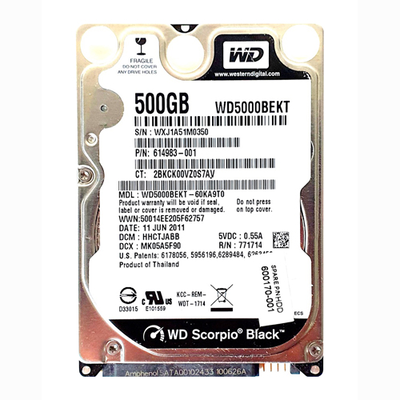 614983-001 HP 500GB 5400RPM SATA 3Gb/s 16MB Cache 2.5-inch Hard Drive