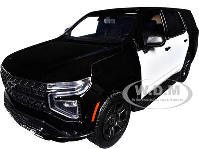 2025 Chevrolet Tahoe PPV Black and White Custom Builder's Kit - Law Enforcement and Public Service Series 1/24 Diecast Mode...