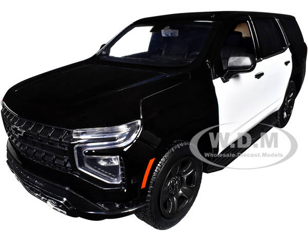2025 Chevrolet Tahoe PPV Black and White Custom Builder's Kit - Law Enforcement and Public Service Series 1/24 Diecast Mode...