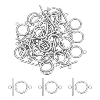 30 Sets 304 Stainless Steel Toggle Clasps
