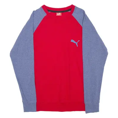 PUMA Mens Sweatshirt Red Crew Neck S