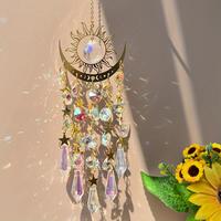 Boho Style Sun Catcher, Star & Moon Design Hanging Decor, Hanging Ornament for Home Decor, Room Decor, Home Decor, Gift for F...