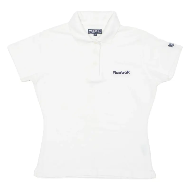 REEBOK Womens Polo Shirt White UK 10