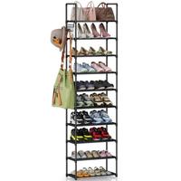 10 Tier Shoe Rack for Closet and Entryway Storage - Space Saving Organizer for 20-24 Pairs of Shoes and Boots With Anti-Tip A...