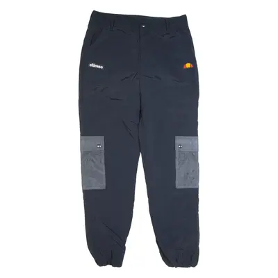 ELLESSE Womens Track Pants Black Tapered UK 12 W32 L30
