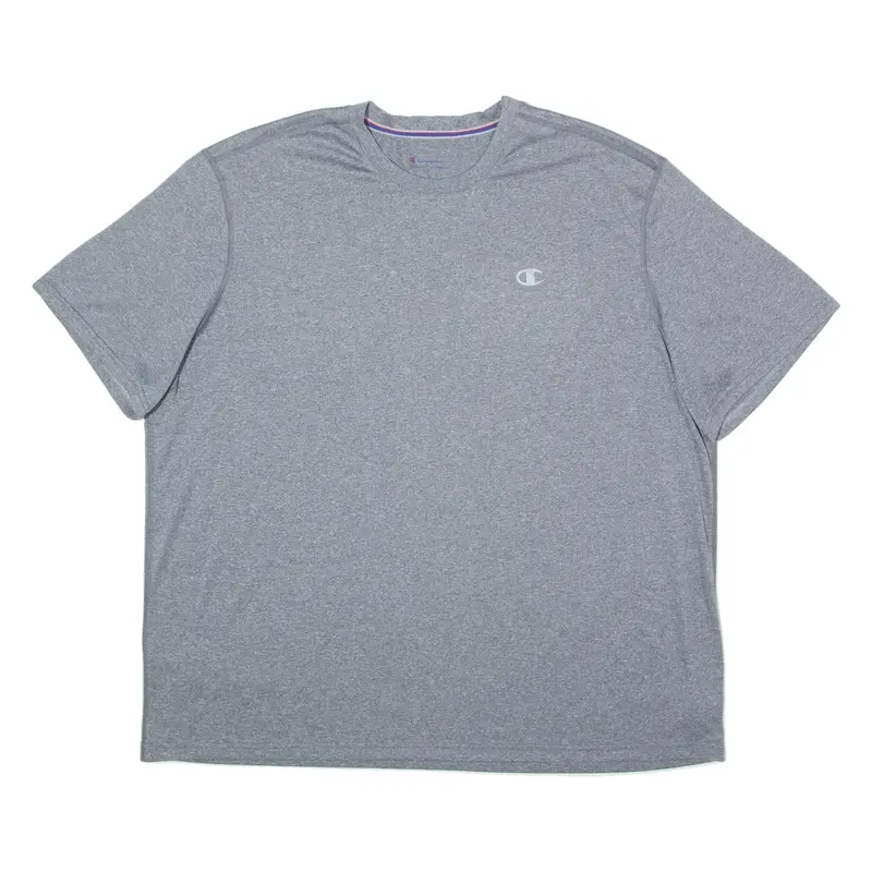 CHAMPION Mens T-Shirt Grey Crewneck 2XL