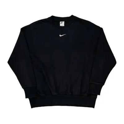 Nike Sweatshirt - Large Black Cotton Blend
