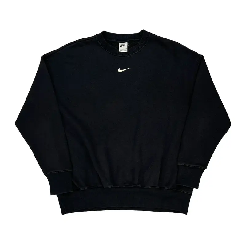 Nike Sweatshirt - Large Black Cotton Blend