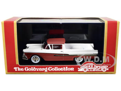 1958 Ford Ranchero Torch Red and White with Red Interior Limited Edition to 180 pieces Worldwide 1/43 Model Car by Goldvarg C...