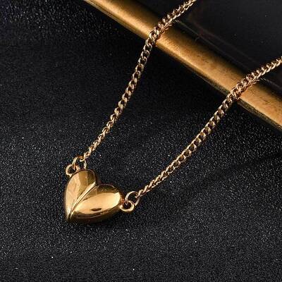 304 Stainless Steel Heart Pendant Necklaces for Women