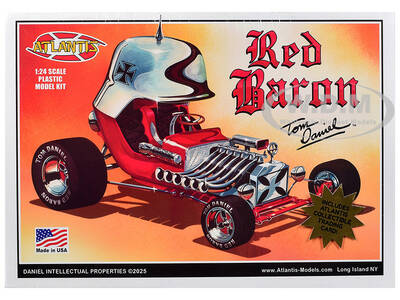 Skill 2 Model Kit Tom Daniel's Red Baron Show Rod 1/24 Scale Model by Atlantis