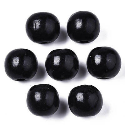 Spray Painted Natural Wood Beads
