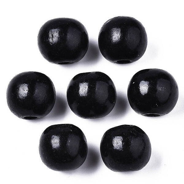 Spray Painted Natural Wood Beads