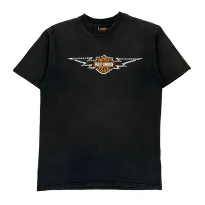 Baja Mexico Harley Davidson Graphic T-Shirt - Large Black Cotton