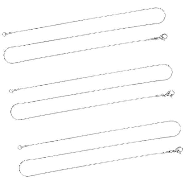 Classic Plain 304 Stainless Steel Snake Chain Necklaces