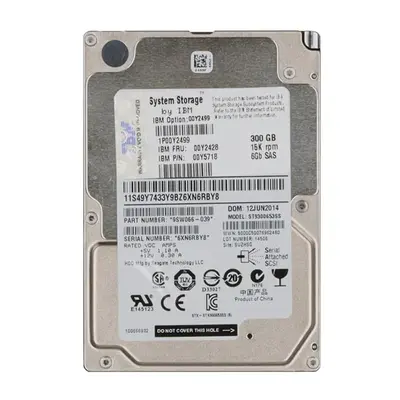00Y5718 IBM 300GB 6Gb/s SAS 15000 2.5-Inch Hard Drive