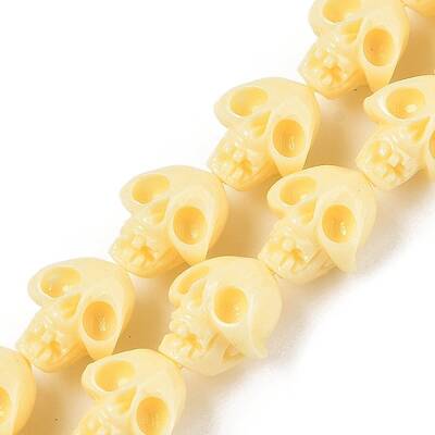 Synthetic Coral Carved Beads Strands