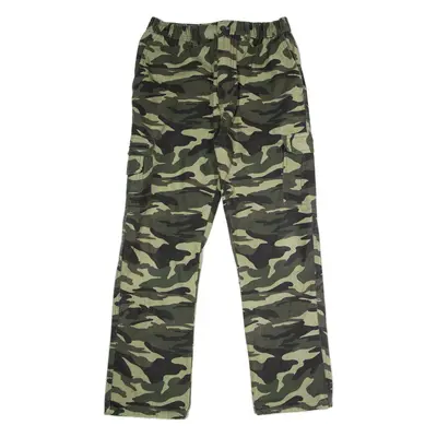 Camouflage Cargo Mens Canvas Trousers Green Regular Straight W32 L30