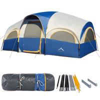 GoHimal 8 Person Tent for Camping, Waterproof Windproof Family Tent with Rainfly, Divided Curtain Design for Privacy Space, P...