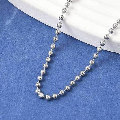 Tarnish Resistant Classic Plain 304 Stainless Steel Mens Womens Ball Chain Necklaces