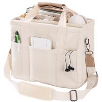 BABYSUN Canvas Tote Bag with Multi Pockets Crossbody Bag for Women Shoulder Bag Everything Handbag  with Compartments