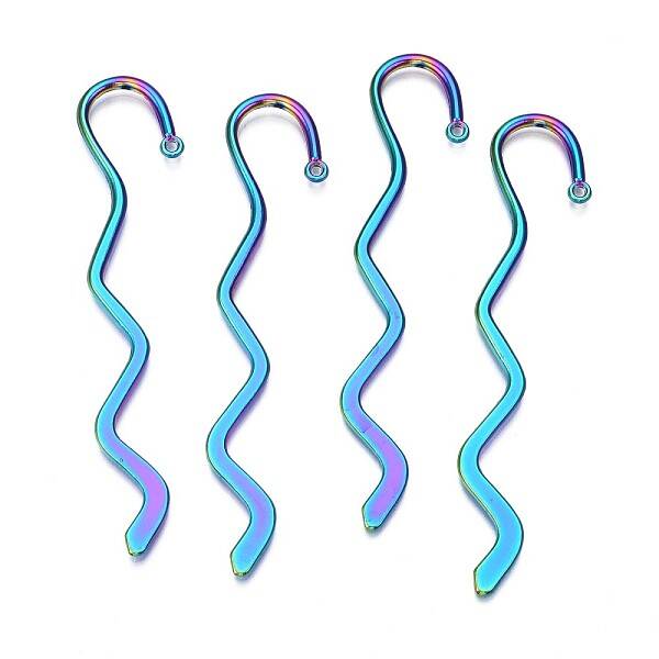 Rainbow Color Alloy Bookmark Findings