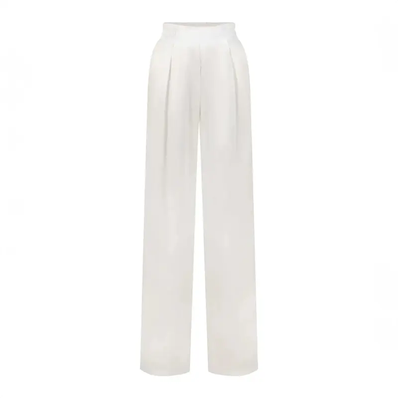 Satin Trousers | Size: S | Color: White