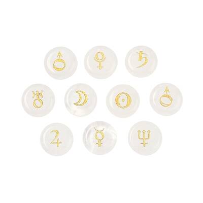 10Pcs 10 Styles Natural Quartz Crystal Cabochons