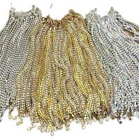 Diamond Rhinestone Hat Chains Gold Silver Iridescent