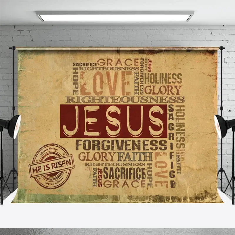 Love Jusus Paper Text Photography Christmas Backdrop - Aperturee