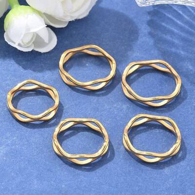 Unisex Ion Plating(IP) 304 Stainless Steel Finger Rings