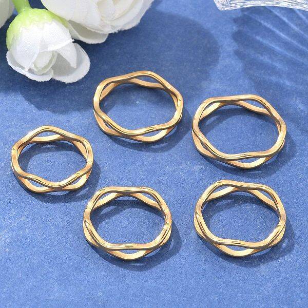 Unisex Ion Plating(IP) 304 Stainless Steel Finger Rings