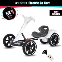 Kids Electric Go Kart with Remote Control – 6V Foldable Design, Adjustable Steering Wheel & LED Lights – Ride-On Vehicle ...