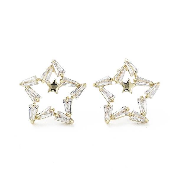 Star Cubic Zirconia Stud Earrings