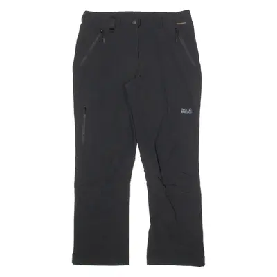 JACK WOLFSKIN Outdoor Womens Trousers Black Regular Wide-Leg W32 L28
