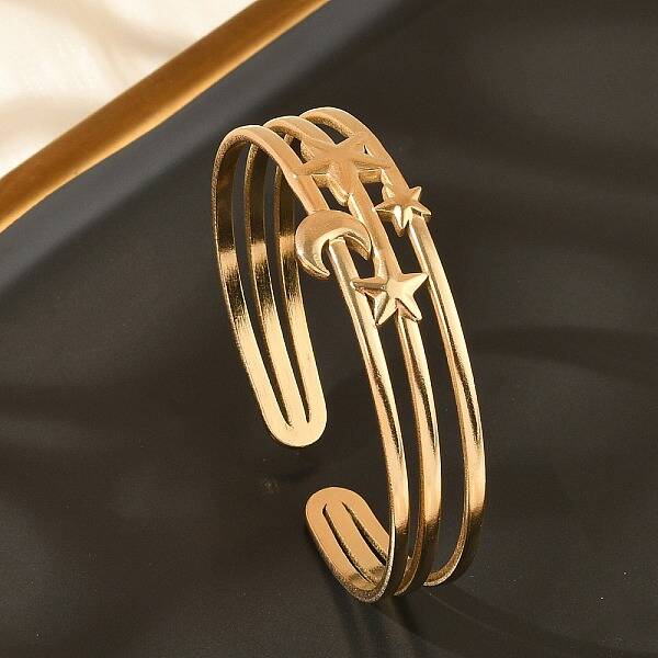 304 Stainless Steel Cuff Bangles for Women