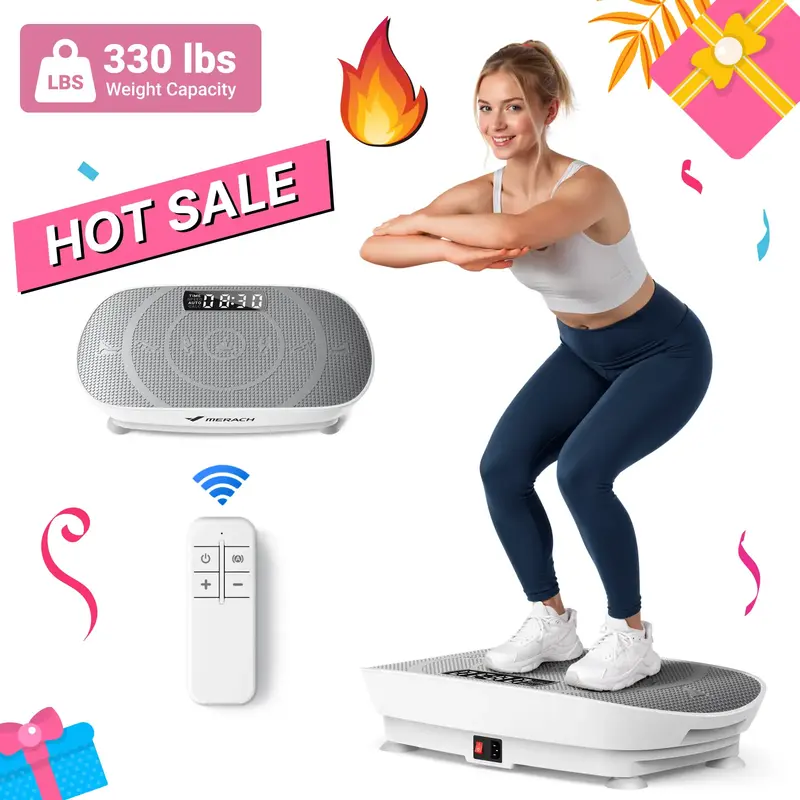 【Live Link only】MERACH Slim Vibration Plate Exercise Machine with Lymphatic Drainage for Full Body Workout and Fitness Eq...
