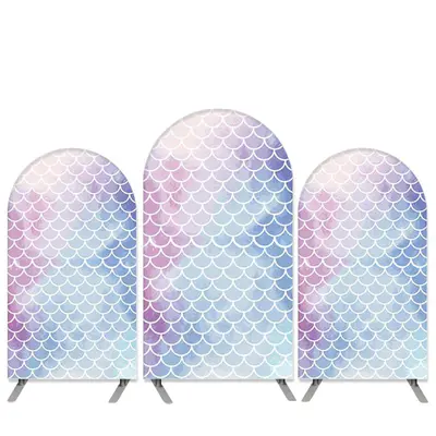 Aperturee Mermaid Theme Purple Blue Birthday Party Arch Backdrop Kit | Wedding Arch Backdrop | Chiara Arch Backdrop Diy | Rou...