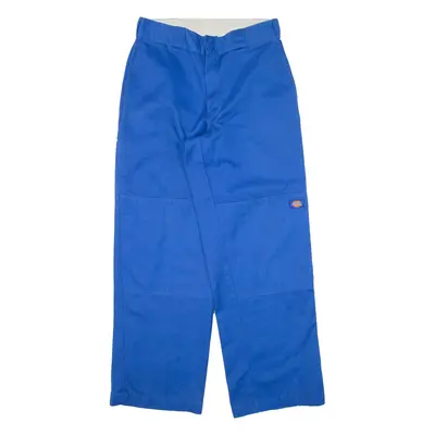 DICKIES Double-knee Workwear Mens Trousers Blue Loose Straight W30 L30