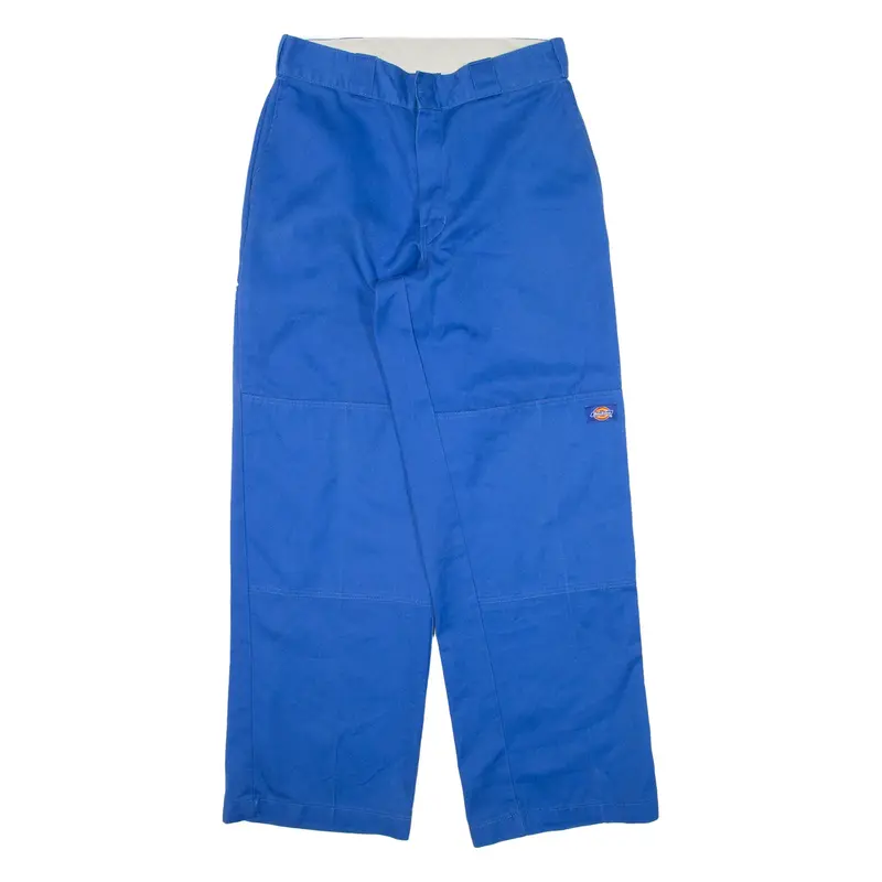 DICKIES Double-knee Workwear Mens Trousers Blue Loose Straight W30 L30