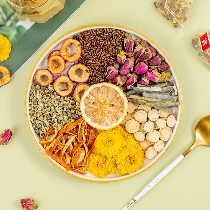 Chrysanthemum Wax Gourd Lotus Leaf Herbal Tea- 9 Ingredients Natural Blend Formula Tea- 20 Bags