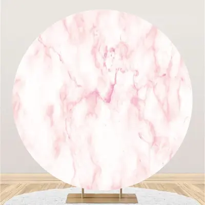 Aperturee Abstract Pink And White Graffiti Art Round Backdrops | Circle Background For Party | Round Party Backdrops | Circle...