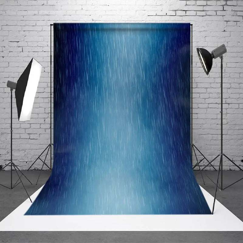 Aperturee Blue Pouring Rain Peace Scene Photography Backdrop