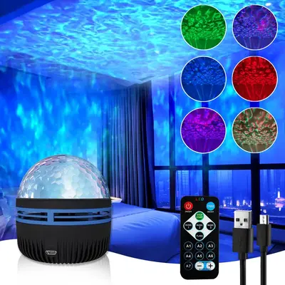 Starry Sky Projector Light, 1 Set USB Powered LED Starry Sky Aurora Projector Light with Remote Control, Star Projector LED L...