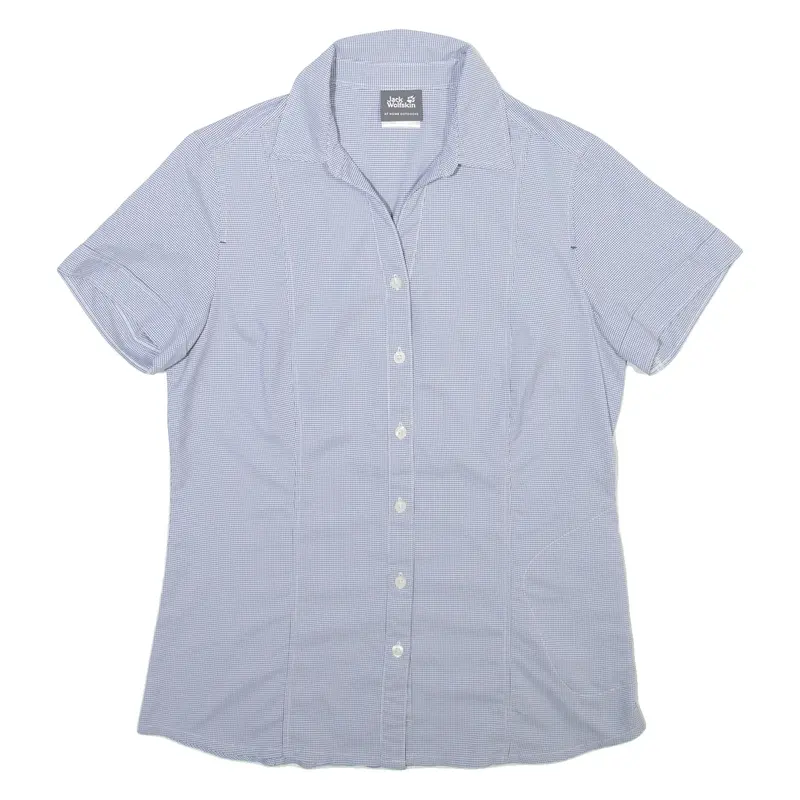 JACK WOLFSKIN Womens Shirt Blue Check M