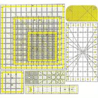 Acrylic Sewing Ruler Set, 8pcs Grid Lines Quilters Patchwork Ruler For Quilting Fabric Cutting Sewing Crafts