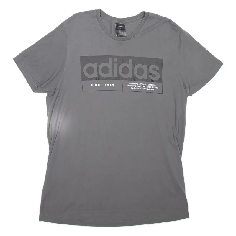 ADIDAS Mens T-Shirt Grey L