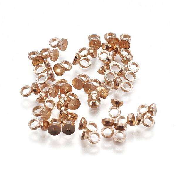 Brass Bead Cap Bails