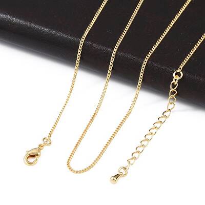 Long-Lasting Plated Brass Curb Chain Necklaces