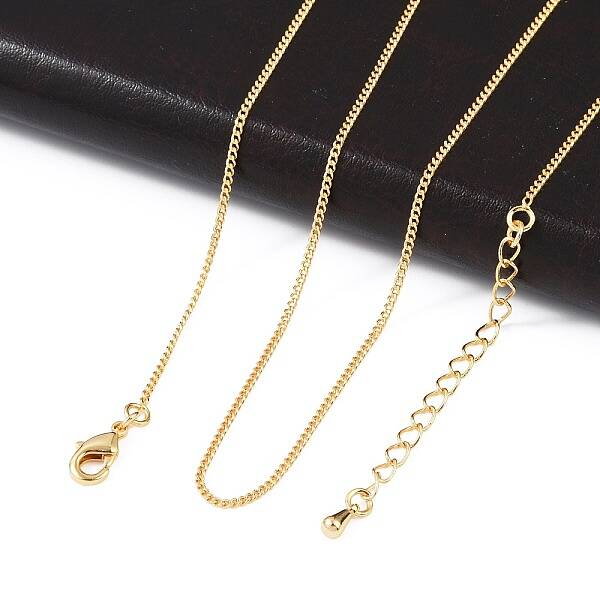 Long-Lasting Plated Brass Curb Chain Necklaces